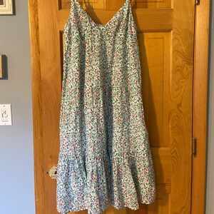 Floral Long Smock Dress